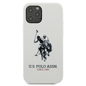 Оригинален гръб US POLO Silicone USHCP12LSLHRWH - iPhone 12 Pro Max бял - Img 3