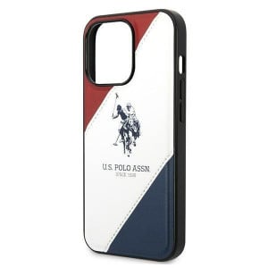 Оригинален гръб US POLO Tricolor Embossed USHCP14XPSO3 - iPhone 14 Pro Max бял - Img 6