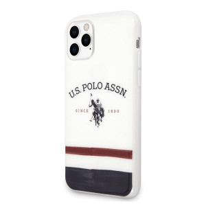 Оригинален гръб US POLO Tricolor USHCN65PCSTRB - iPhone 11 Pro Max бял - Img 2