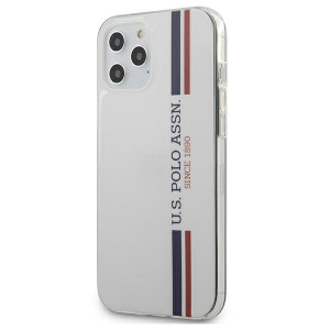 Оригинален гръб US POLO Tricolor USHCP12LPCUSSWH - iPhone 12 Pro Max бял - Img 1