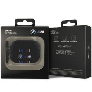 Оригинален калъф за слушалки BMW Multiple Colored Lines BMAP222SWTK - AirPods Pro 2 черен - Img 4