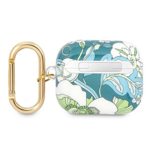 Оригинален калъф за слушалки GUESS Flower Strap GUA3HHFLN - AirPods 3 зелен - Img 2