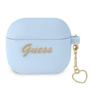 Оригинален калъф за слушалки GUESS Silicone Charm GUA3LSCHSB - AirPods 3 син - Img 1