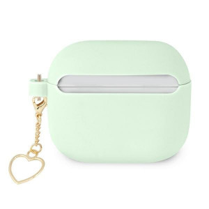 Оригинален калъф за слушалки GUESS Silicone Charm Heart GUA3LSCHSN - AirPods 3 зелен - Img 2