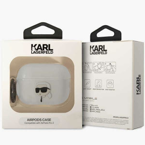 Оригинален калъф за слушалки Karl LAGERFELD Ikonik Karl KLAP2HNIKTCT - AirPods Pro 2 прозрачен - Img 4