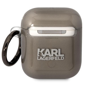 Оригинален калъф за слушалки Karl LAGERFELD Karl's Head KLA2HNIKTCK - AirPods 1 / 2 черен - Img 2