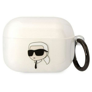 Оригинален калъф за слушалки Karl LAGERFELD Karl's Head KLAPHNIKTCT - AirPods Pro прозрачен - Img 1