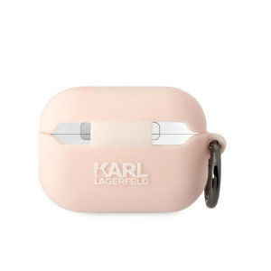 Оригинален калъф за слушалки Karl LAGERFELD Silicone Choupette Head 3D KLAP2RUNCHP - AirPods Pro 2 розов - Img 2