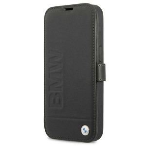 Оригинален калъф тип книга BMW Signature BMFLBKP13SSLLBK - iPhone 13 mini черен - Img 1