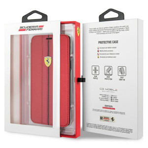 Оригинален калъф тип книга FERRARI Urban FESURFLBKTS9REB - Samsung Galaxy S9 червен - Img 7
