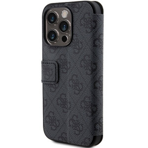 Оригинален калъф тип книга GUESS 4G Metal Logo - iPhone 15 Pro сив - Img 6