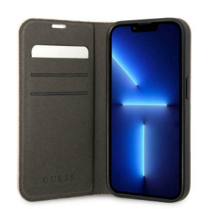 Оригинален калъф тип книга GUESS 4G Vintage Gold Logo GUBKP14LHG4SHP - iPhone 14 Pro розов - Img 4