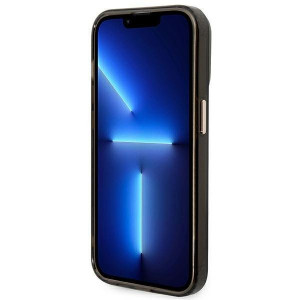 Оригинален полупрозрачен твърд гръб GUESS Gold Outline MagSafe GUHMP14LHTCMK - iPhone 14 Pro черен - Img 5
