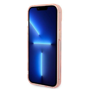 Оригинален полупрозрачен твърд гръб GUESS Gold Outline MagSafe GUHMP14SHTCMP - iPhone 14 розов - Img 5