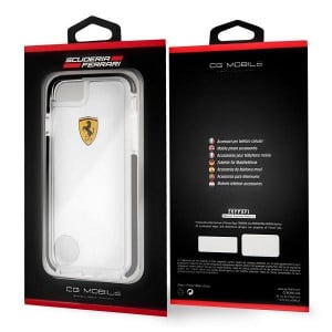 Оригинален прозрачен твърд гръб с цветна рамка FERRARI Shockproof FEGLHCP7BK - iPhone 7 / 8 / SE (2nd gen) / SE (3rd gen) черен - Img 6