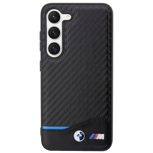 Оригинален твърд гръб с карбонов дизайн BMW BMHCS23M22NBCK - Samsung Galaxy S23+ черен - Img 3