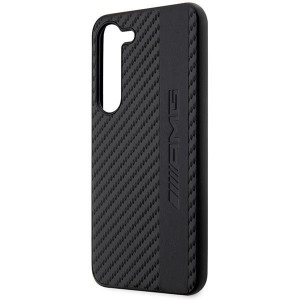 Оригинален твърд гръб AMG Carbon Stripe & Embossed AMHCS23SBLSCA - Samsung Galaxy S23 черен - Img 6