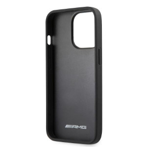 Оригинален твърд гръб AMG Leather Curved Lines AMHCP13LOSDBK - iPhone 13 Pro черен - Img 7