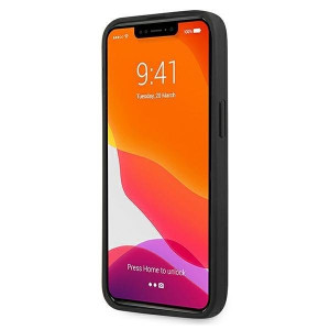 Оригинален твърд гръб AMG Leather Debossed Lines AMHCP13LGSEBK - iPhone 13 Pro черен - Img 5