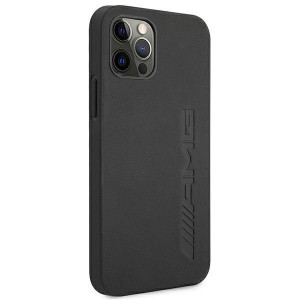 Оригинален твърд гръб AMG Leather Hot Stamped AMHCP12LDOLBK - iPhone 12 Pro Max черен - Img 4