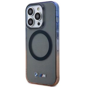 Оригинален твърд гръб BMW Gradient Bumper MagSafe BMHMP14LHTGE - iPhone 14 Pro сив - Img 2