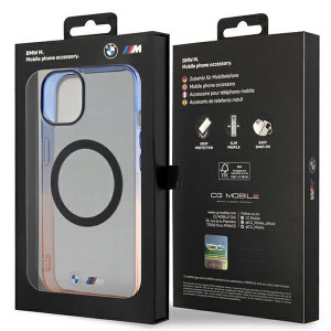 Оригинален твърд гръб BMW Gradient Bumper MagSafe BMHMP14SHTGE - iPhone 14 сив - Img 8
