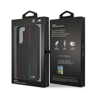 Оригинален твърд гръб BMW M Collection Triangles BMHCS22MTRTBK - Samsung Galaxy S22+ черен - Img 8