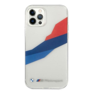 Оригинален твърд гръб BMW Motorsport Tricolor BMHCP12LSKTGT - iPhone 12 Pro Max прозрачен с лента - Img 3