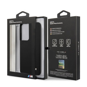 Оригинален твърд гръб BMW Silicone M BMHCS21LMSILBK - Samsung Galaxy S21 Ultra 5G черен - Img 5