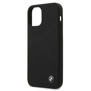 Оригинален твърд гръб BMW Silicone Signature BMHCP12SSILBK - iPhone 12 mini черен - Img 6