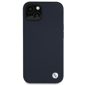 Оригинален твърд гръб BMW Silicone Signature BMHCP13SSILNA - iPhone 13 mini тъмносин - Img 2