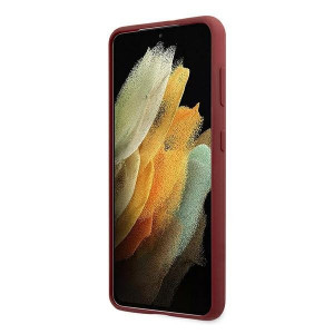 Оригинален твърд гръб BMW Silicone Signature BMHCS21MSLBLRE - Samsung Galaxy S21+ 5G червен - Img 5