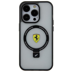 Оригинален твърд гръб FERRARI Ring Stand 2023 FEHMP15XUSCAH - iPhone 15 Pro Max прозрачен - Img 3