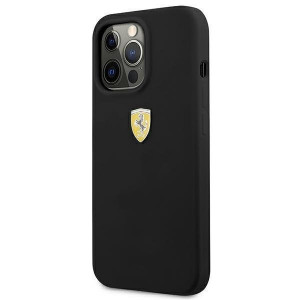 Оригинален твърд гръб FERRARI Silicone FESSIHCP13XBK - iPhone 13 Pro Max черен - Img 2