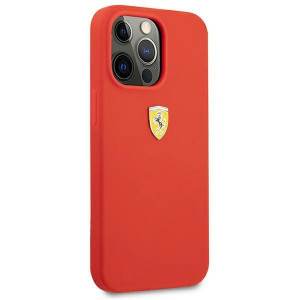 Оригинален твърд гръб FERRARI Silicone FESSIHCP13XRE - iPhone 13 Pro Max червен - Img 4