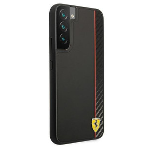 Оригинален твърд гръб FERRARI Track Carbon Stripe FESAXHCS22MBK - Samsung Galaxy S22+ черен - Img 4