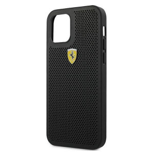 Оригинален твърд гръб FERRARI Track Perforated FESPEHCP12LBK - iPhone 12 Pro Max черен - Img 8