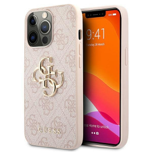 Оригинален твърд гръб GUESS 4G Big Metal Logo GUHCP13X4GMGPI - iPhone 13 Pro Max розов - Img 1