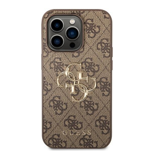 Оригинален твърд гръб GUESS 4G Big Metal Logo GUHCP15L4GMGBR - iPhone 15 Pro кафяв - Img 3