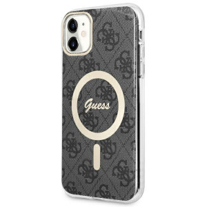 Оригинален твърд гръб GUESS 4G GUHMN61H4STK - iPhone 11 черен - Img 1