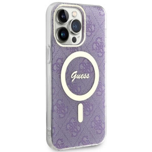 Оригинален твърд гръб GUESS 4G GUHMP14XH4STU - iPhone 14 Pro Max лилав - Img 4