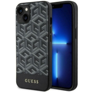 Оригинален твърд гръб GUESS GCube Stripes MagSafe GUHMP14MHGCFSEK - iPhone 14 Plus черен - Img 1