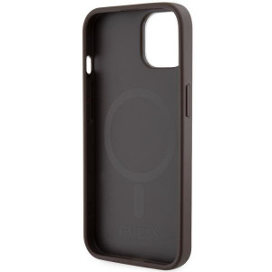 Оригинален твърд гръб GUESS GCube Stripes MagSafe GUHMP14MHGCFSEW - iPhone 14 Plus кафяв - Img 7