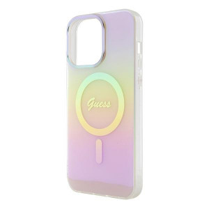 Оригинален твърд гръб GUESS IML Iridescent MagSafe GUHMP15XHITSP - iPhone 15 Pro Max розов - Img 6