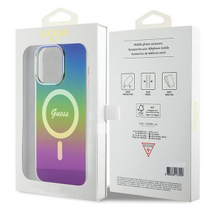 Оригинален твърд гръб GUESS IML Iridescent MagSafe - iPhone 15 Pro черен - Img 8