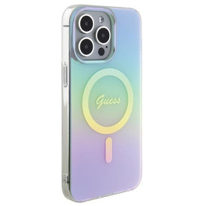 Оригинален твърд гръб GUESS IML Iridescent MagSafe - iPhone 15 Pro тюркоаз - Img 4