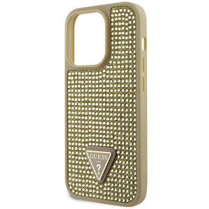 Оригинален твърд гръб GUESS Rhinestone Triangle GUHCP14LHDGTPD - iPhone 14 Pro златист - Img 6