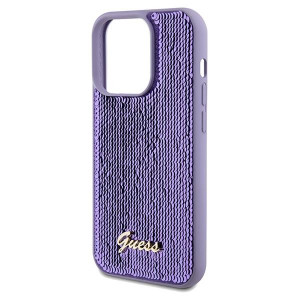 Оригинален твърд гръб GUESS Sequin Script Metal - iPhone 14 Pro Max лилав - Img 6