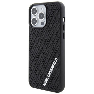 Оригинален твърд гръб KARL LAGERFELD 3D Rubber Multi Logo - iPhone 15 Pro Max черен - Img 2
