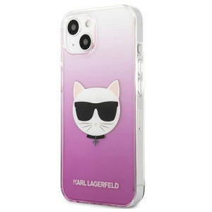 Оригинален твърд гръб KARL LAGERFELD Choupette Head KLHCP13SCTRP - iPhone 13 mini розов - Img 2